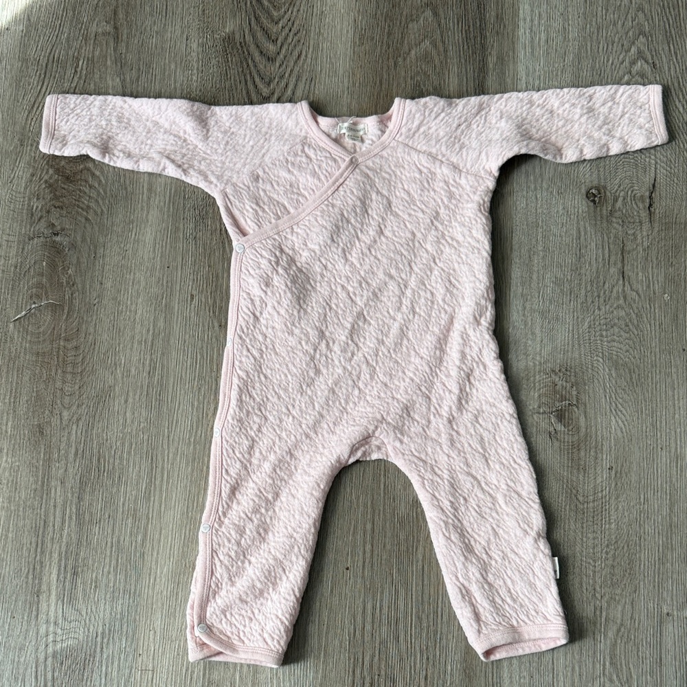 Burt's Bees Baby Light Pink Quilted Romper
